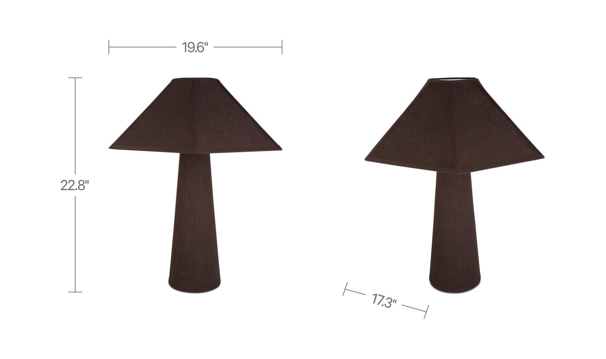 Gigi Table Lamp Dark Brown by Moe's Home Collection - view 8