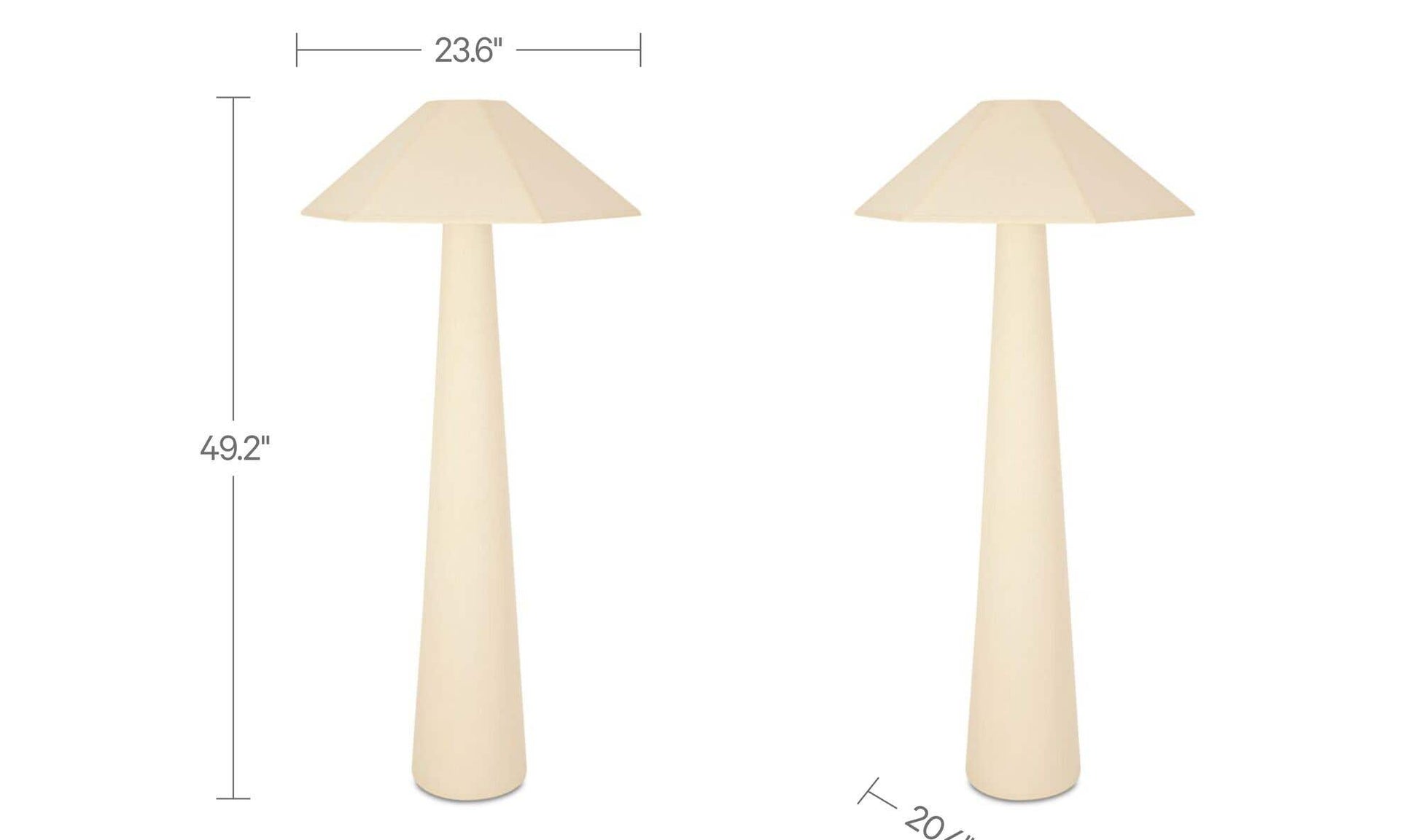 Gigi Floor Lamp Cream by Moe's Home Collection - view 5