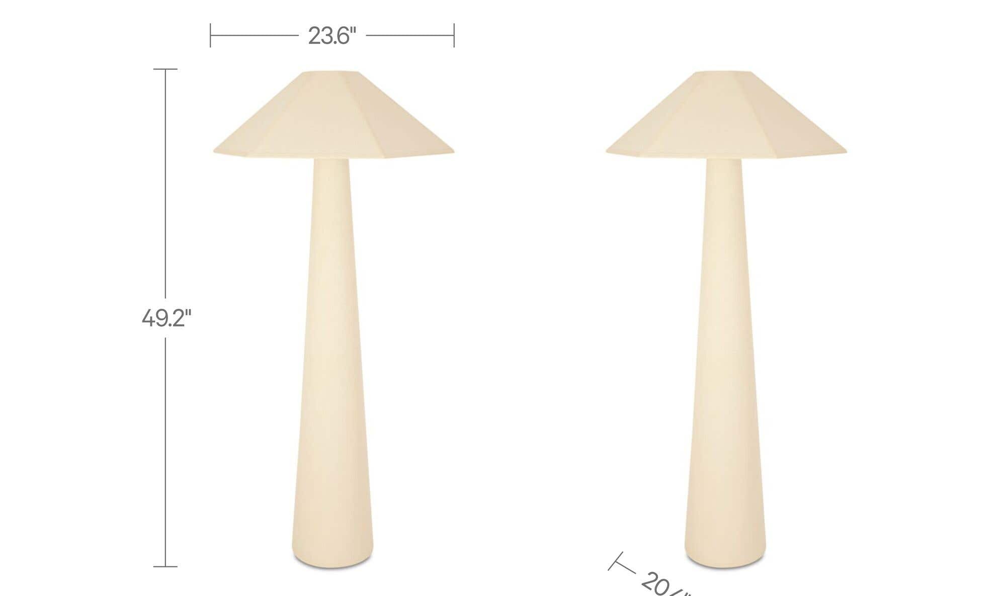 Gigi Floor Lamp Cream by Moe's Home Collection - view 5
