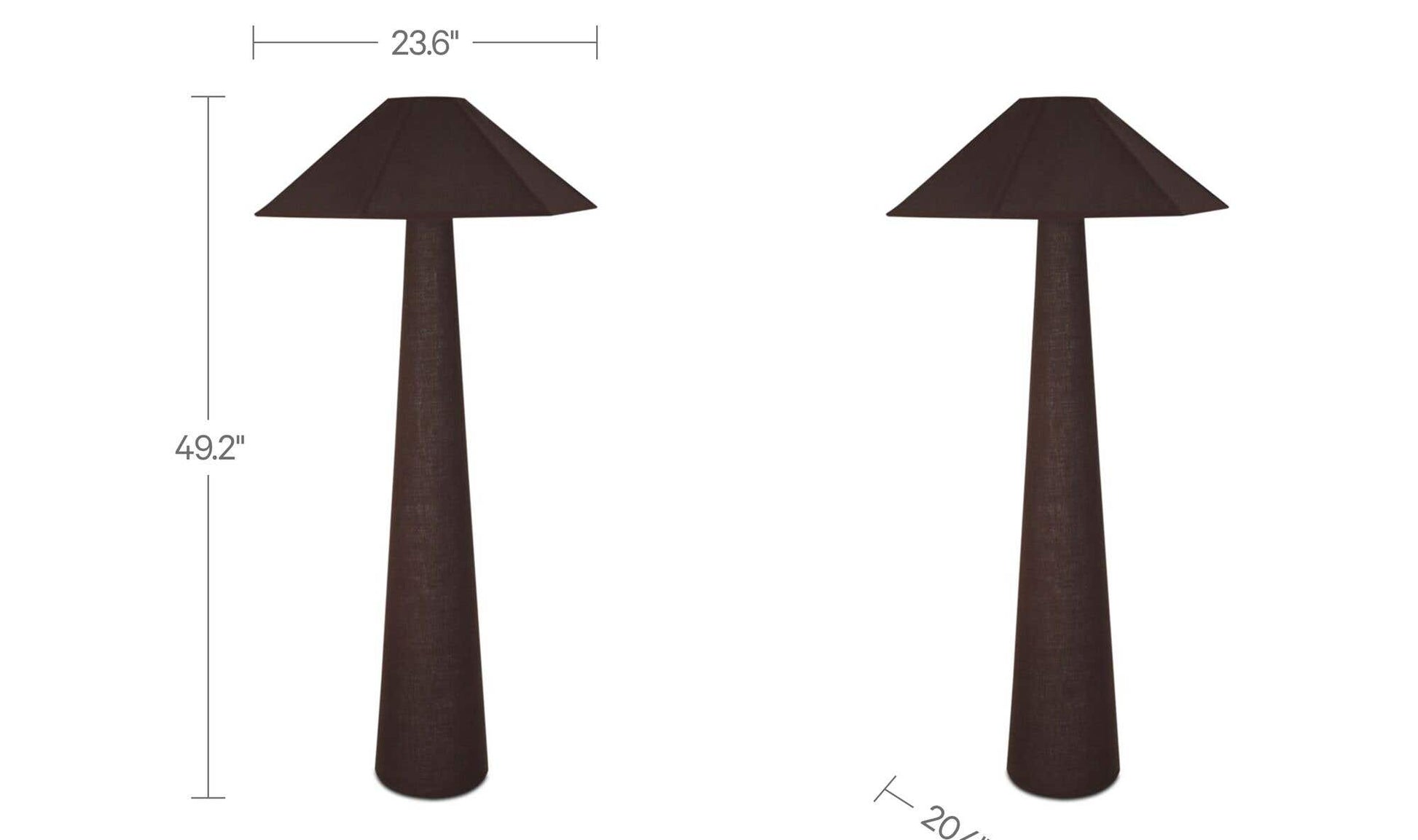 Gigi Floor Lamp Dark Brown by Moe's Home Collection - view 6