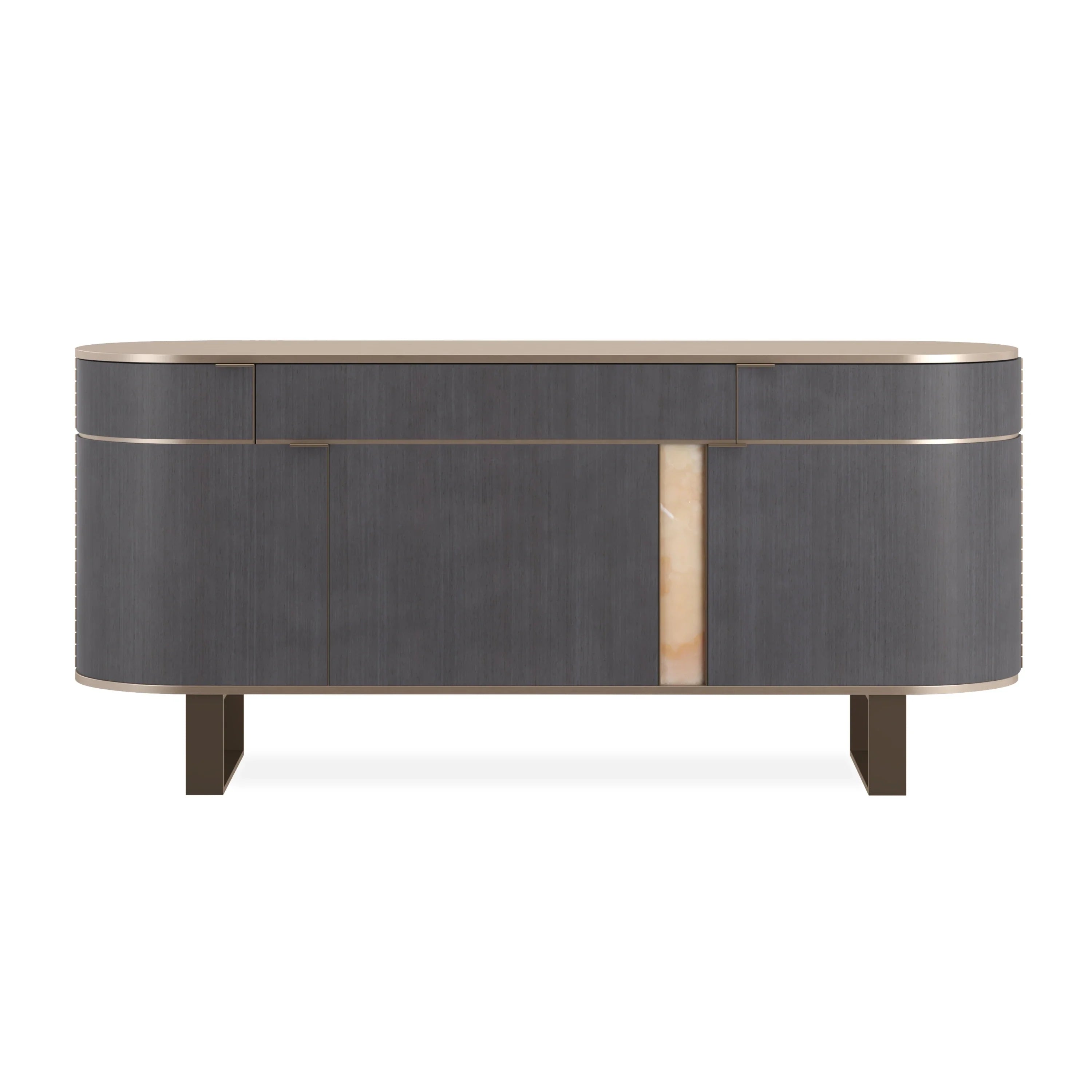 Piet Brushed Gold Sideboard 77" by Caracole