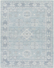 Oregon Blue/White Handmade Rug - 2' x 3'