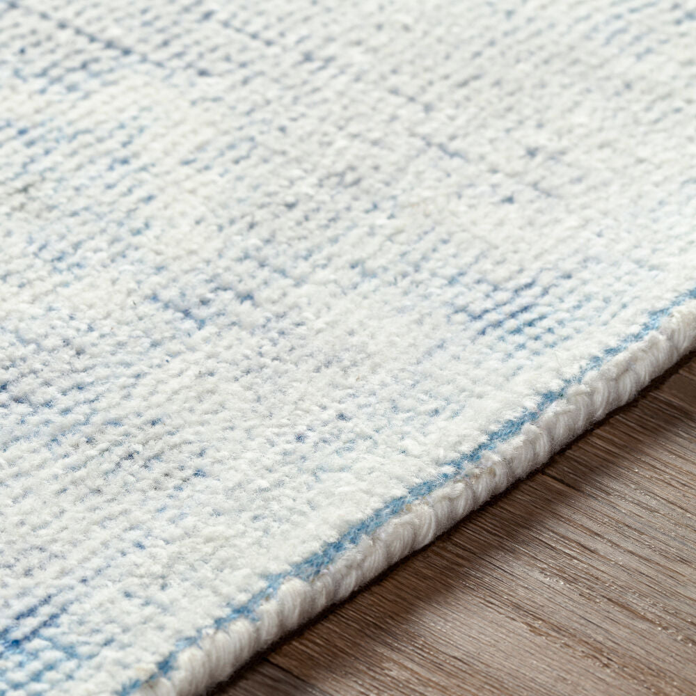 Oregon Blue/White Handmade Rug - texture