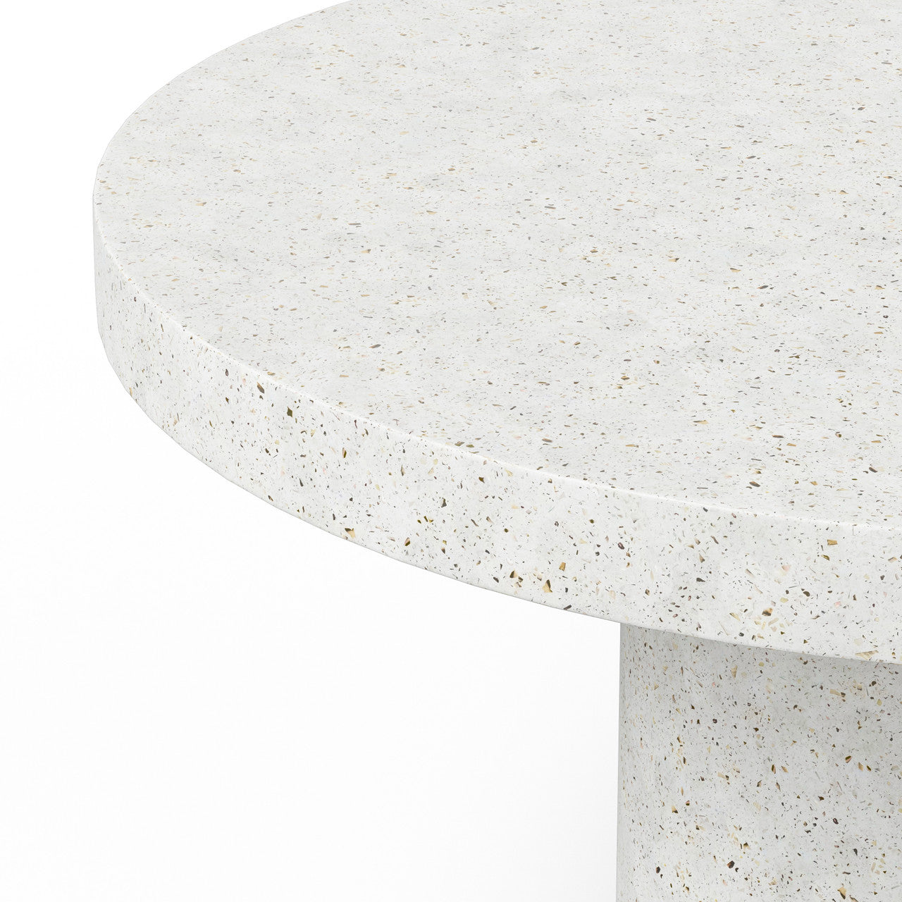 Mixx - Circa - Counter Height Dining Table - 60"Dia. - Ivory Terrazzo