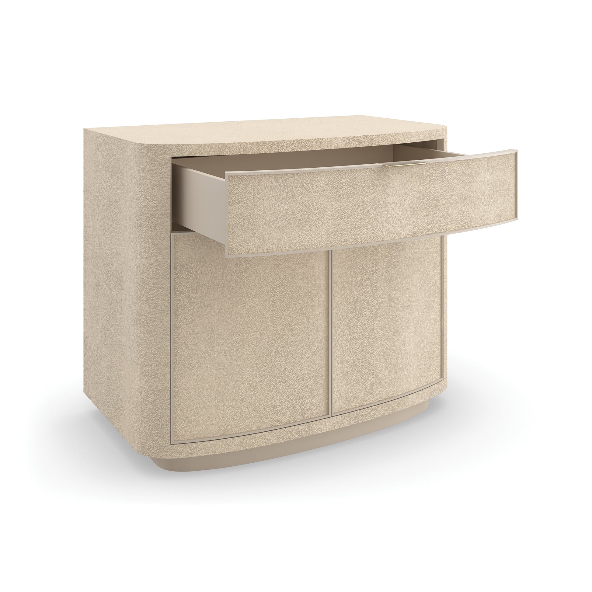 Simply Perfect Nightstand Ivory Painted Faux Shagreen 32" by Caracole - view 8