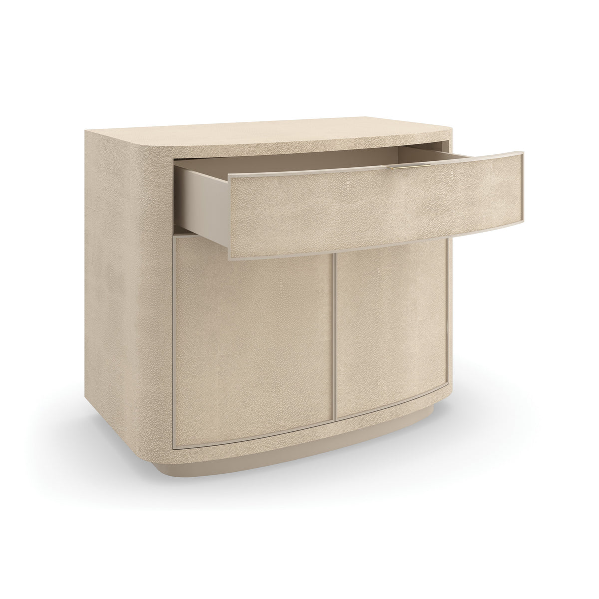 Simply Perfect Nightstand Ivory Painted Faux Shagreen 32" by Caracole - view 8