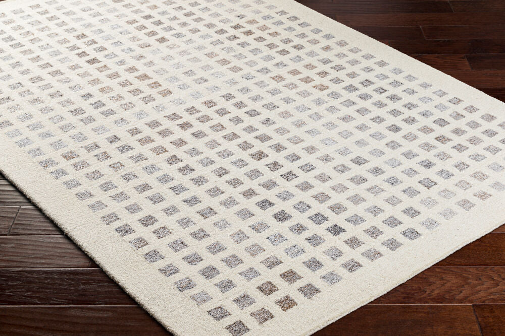 Ottawa Beige/Light Gray Handmade Rug - corner
