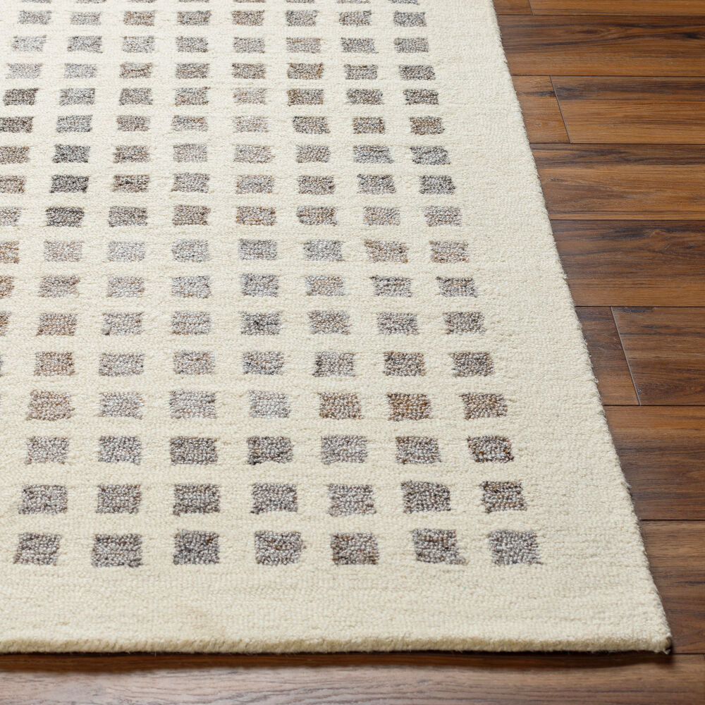 Ottawa Beige/Light Gray Handmade Rug - front