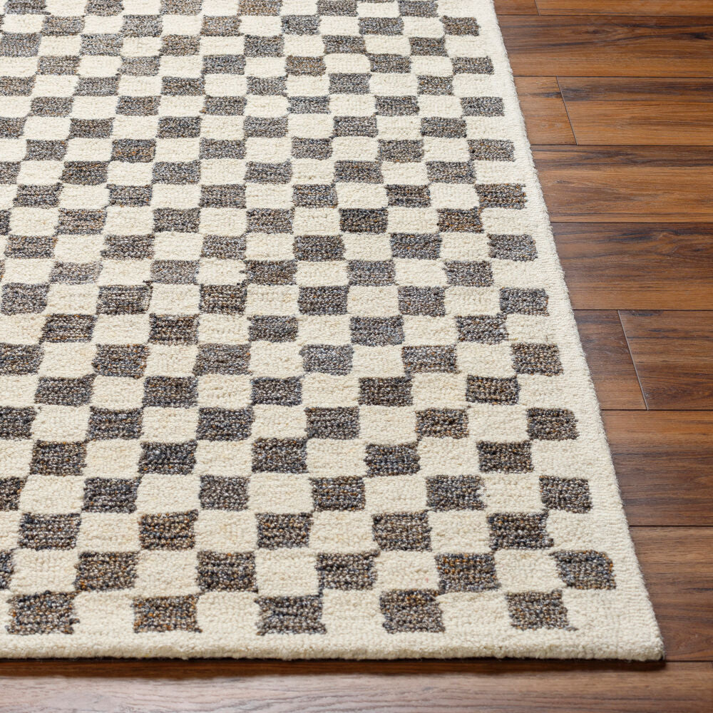 Ottawa Beige/Medium Gray Handmade Rug - front