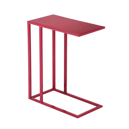 Elements Tanu C Table Enamel Top End Table - Plum