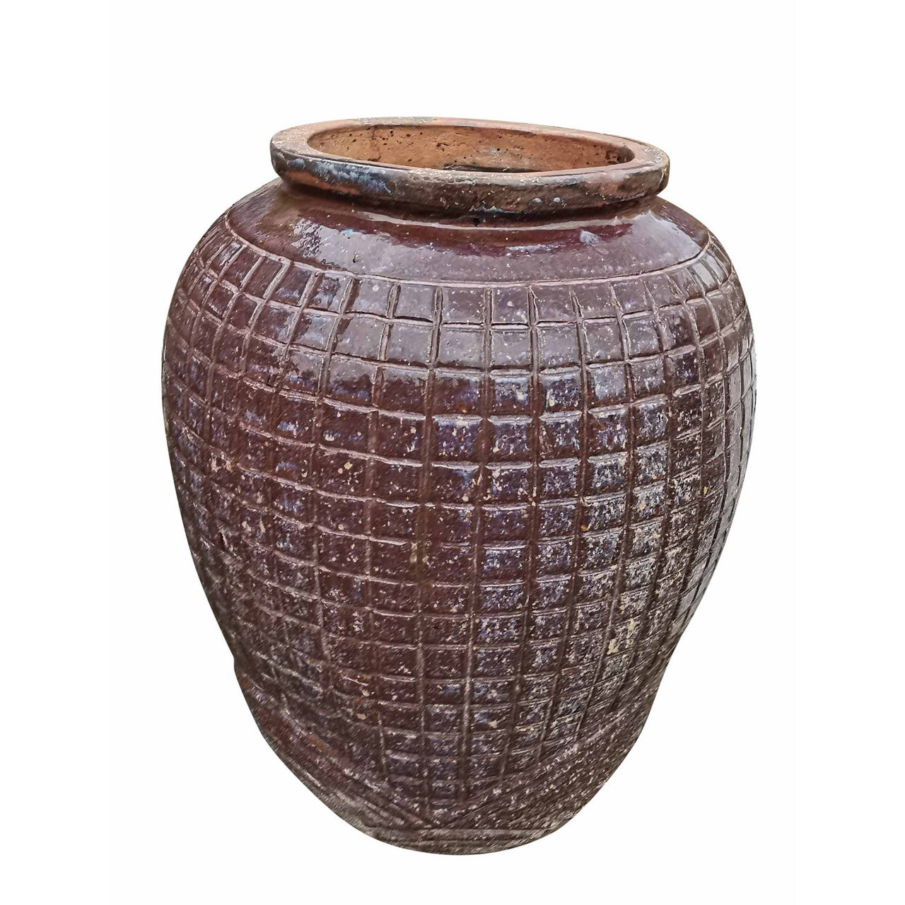 Large Glazed Handmade Pot 20"