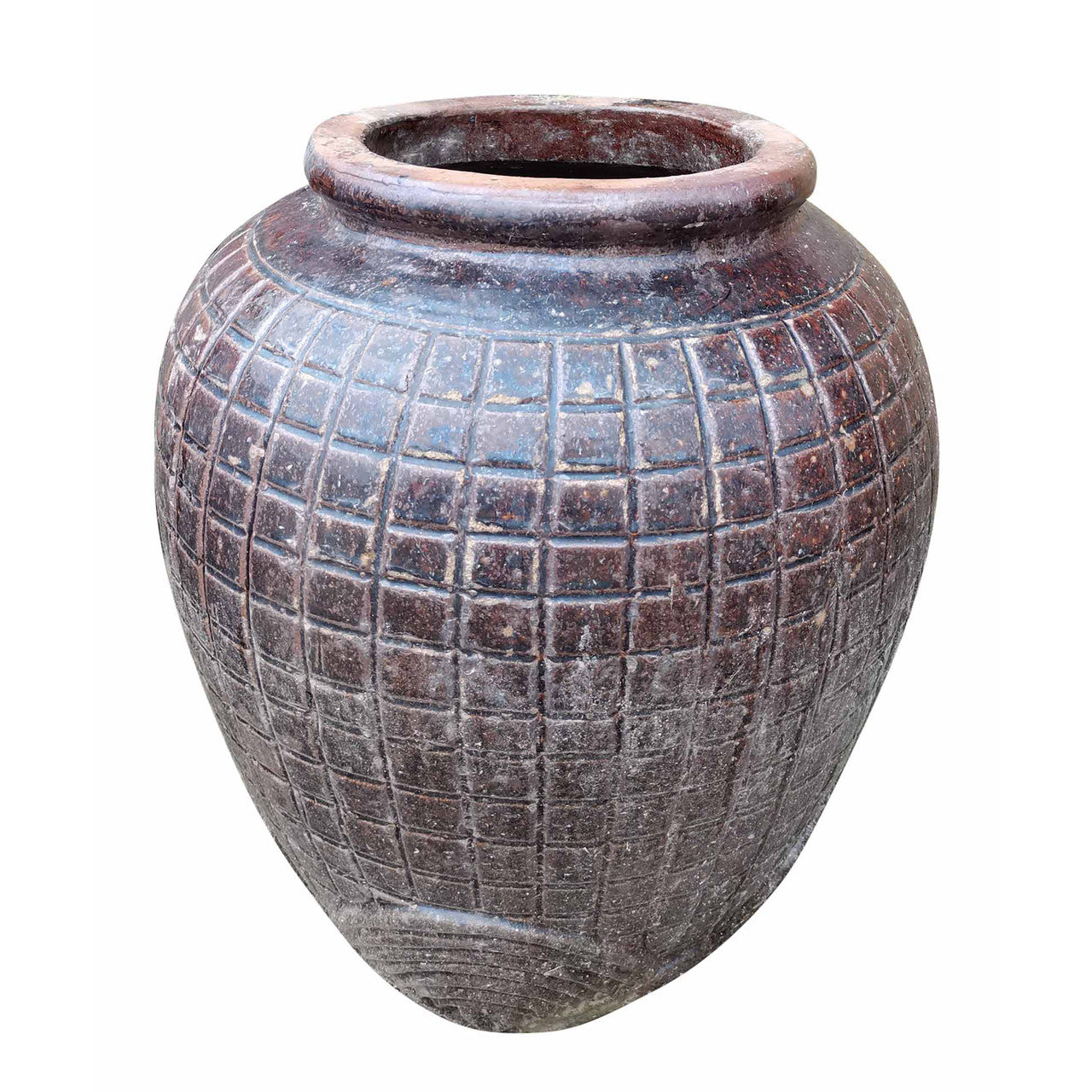 Large Glazed Handmade Pot 17" - P022