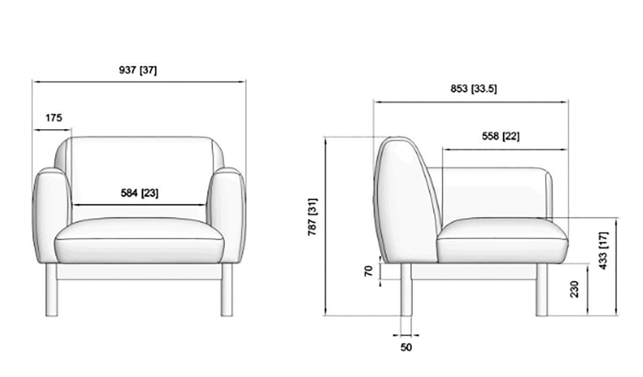 Metro - Tulum Accent Chair - Light Gray