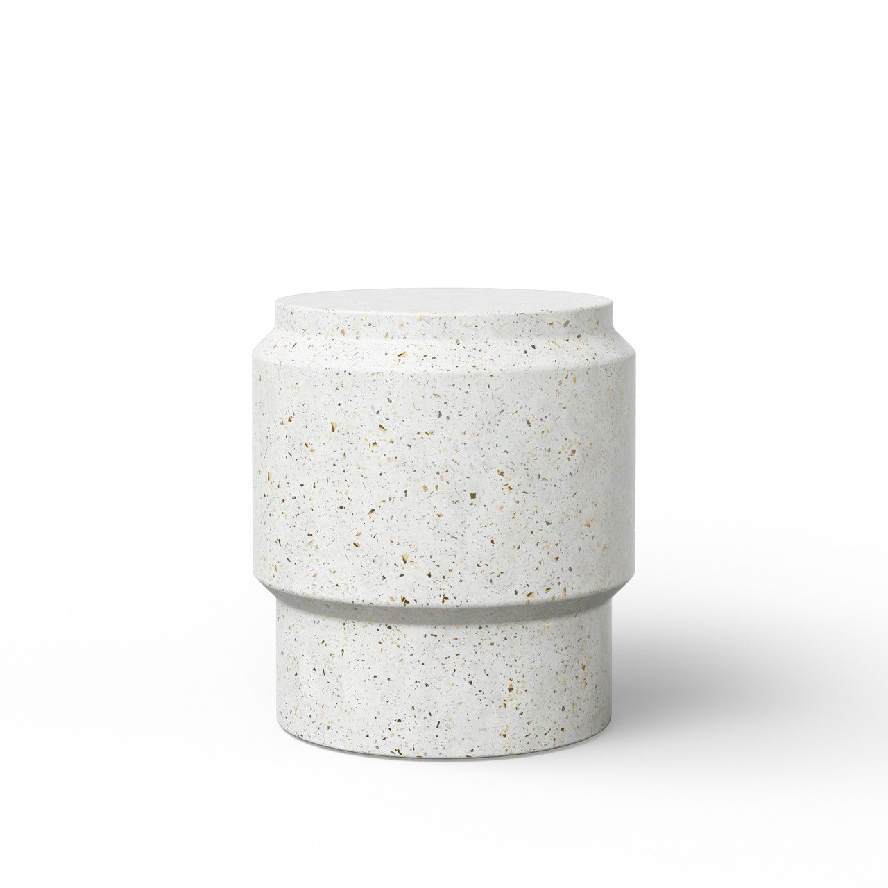 Mixx - Barrel Stool - Ivory Terrazzo