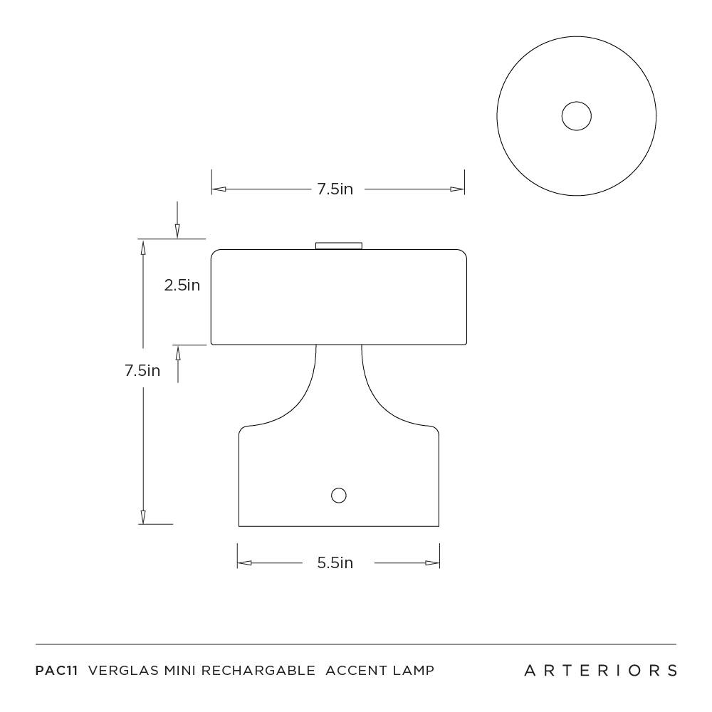 Verglas Mini Rechargeable Accent Lamp by Arteriors - view 6