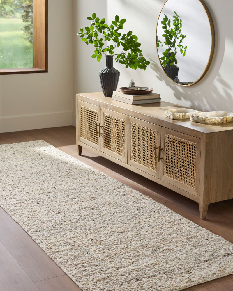 Passion Cream/White Handmade Rug - roomscene