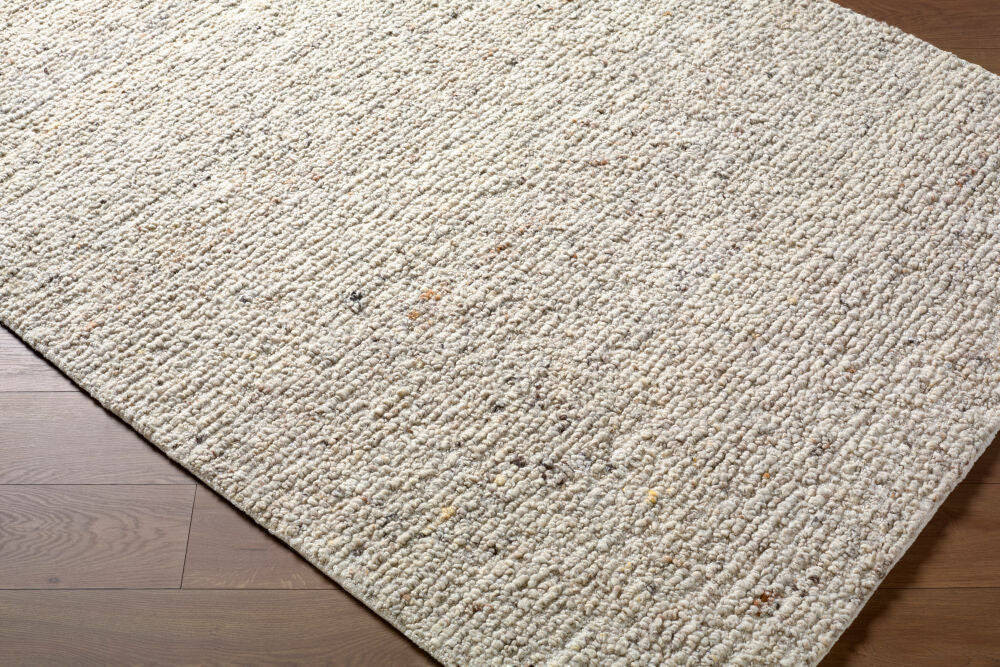 Passion Cream/White Handmade Rug - corner