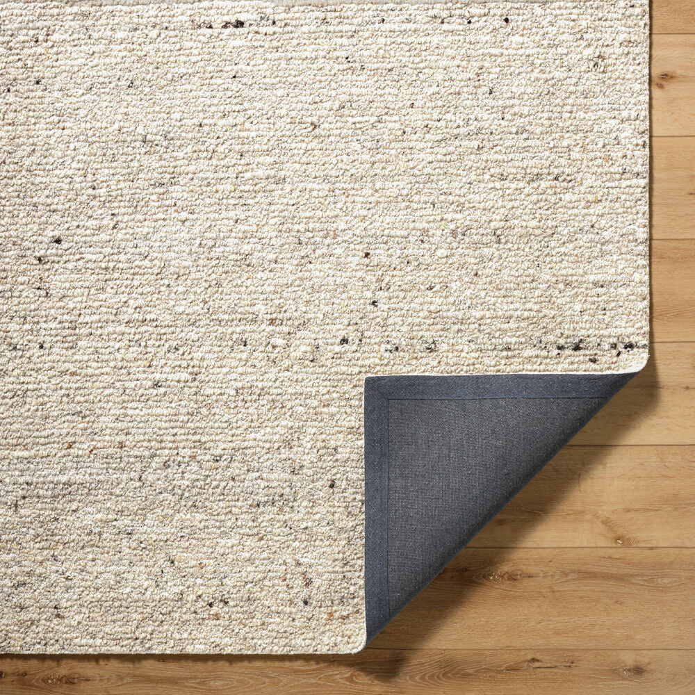 Passion Cream/White Handmade Rug - fold