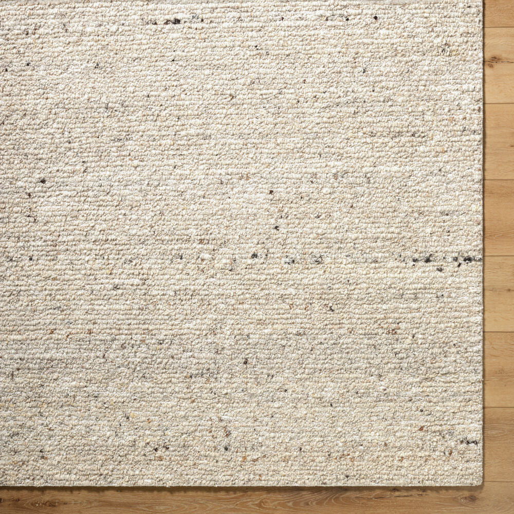 Passion Cream/White Handmade Rug - overhead