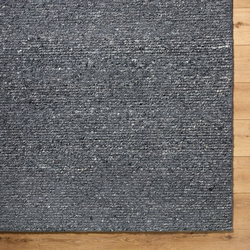 Passion Charcoal/Light Gray Handmade Rug - overhead