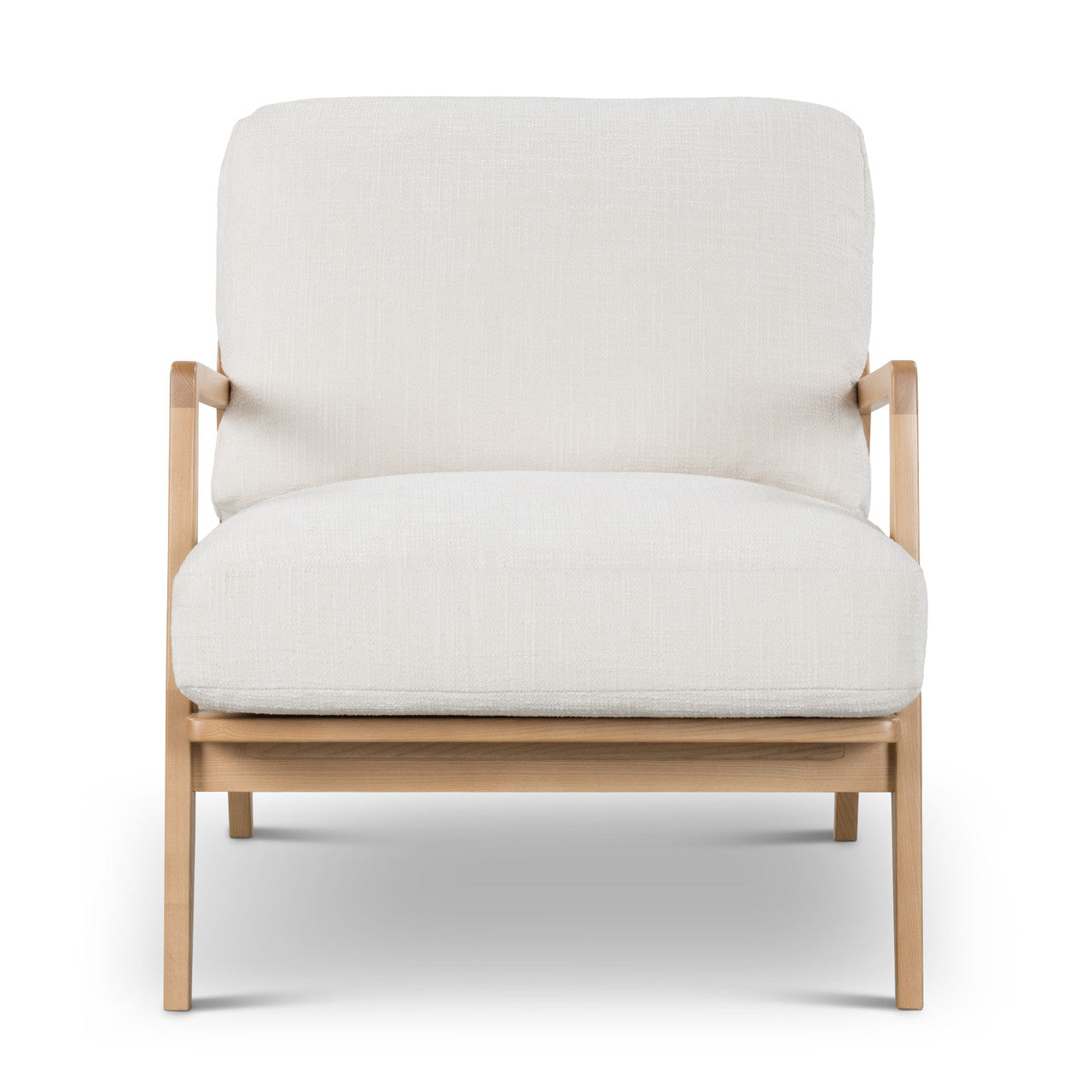 Metro - Carmelo Upholstered Accent Chair - Oak/Cream Upholstery