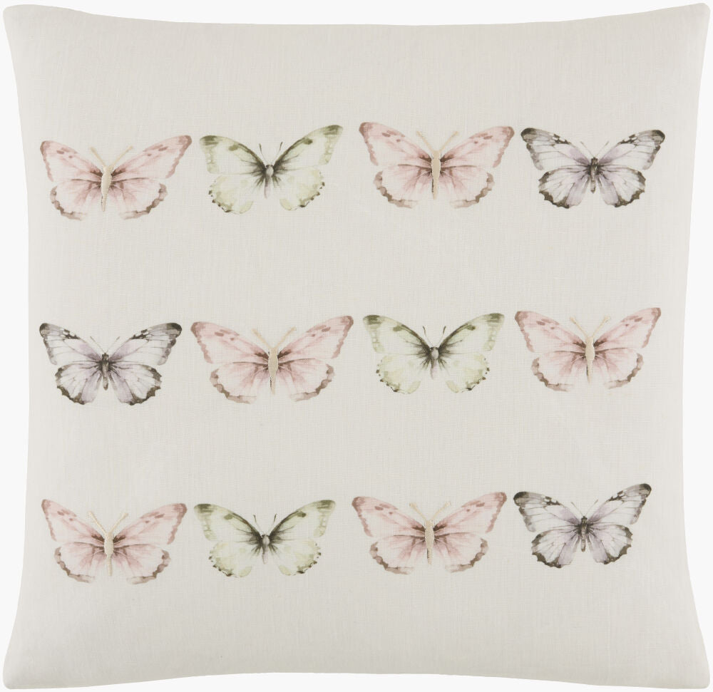 Painterly Butterfly Accent Pillow - 18"L x 18"W