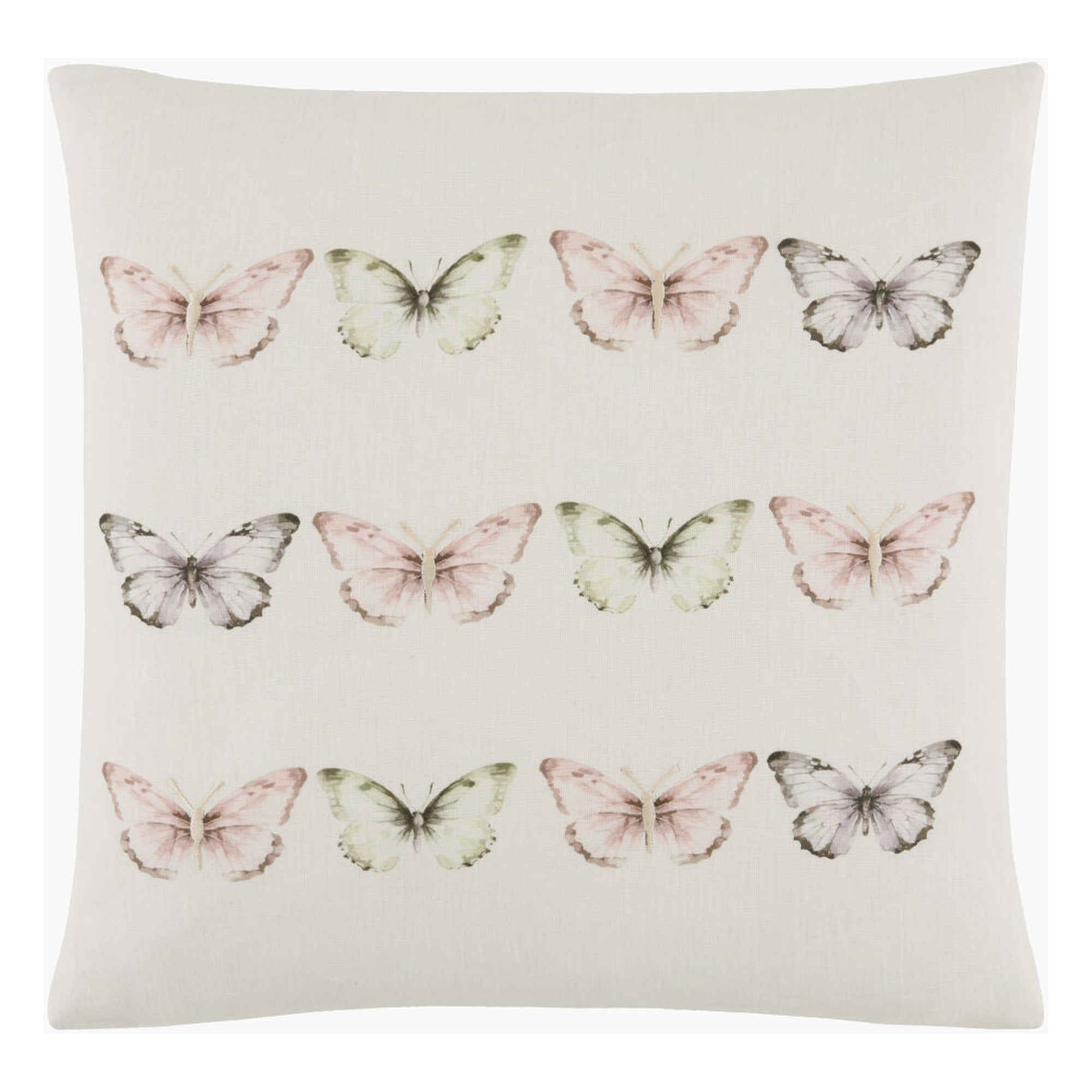 Painterly Butterfly Accent Pillow - 18"L x 18"W