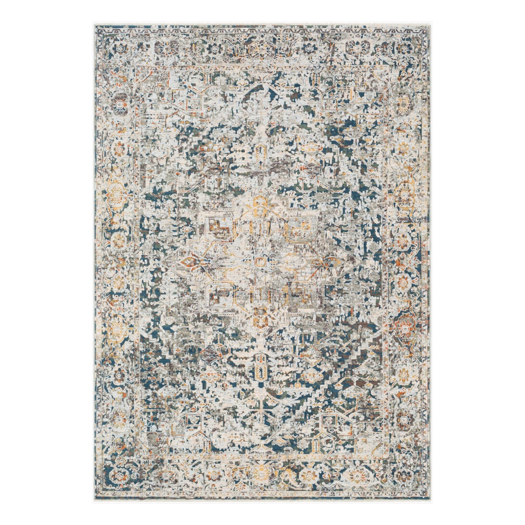 Presidential Blue/Wheat Machine Woven Rug PDT-2300 - 3'3" x 10'