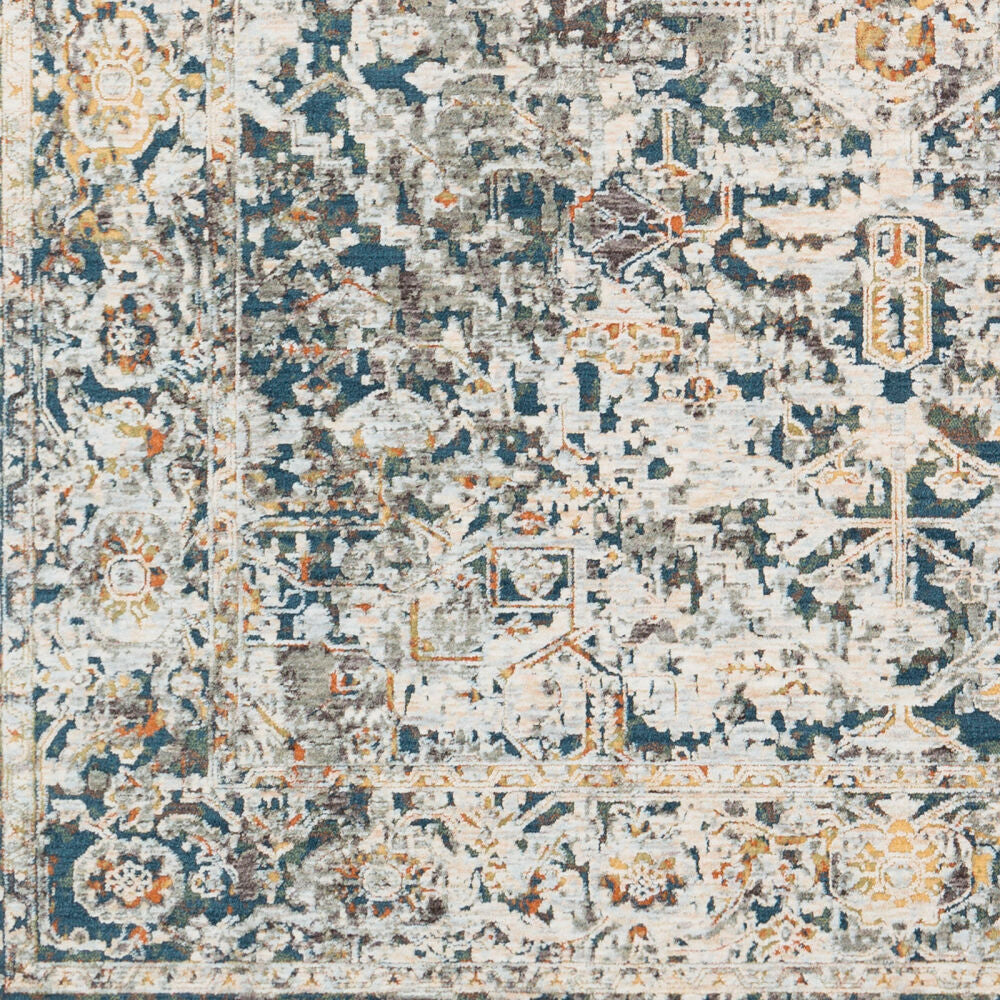 Presidential Blue/Wheat Machine Woven Rug PDT-2300 - swatch