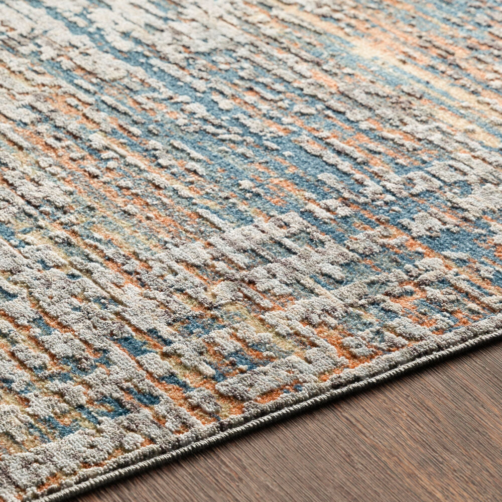 Presidential Blue/Wheat Machine Woven Rug PDT-2305 - texture