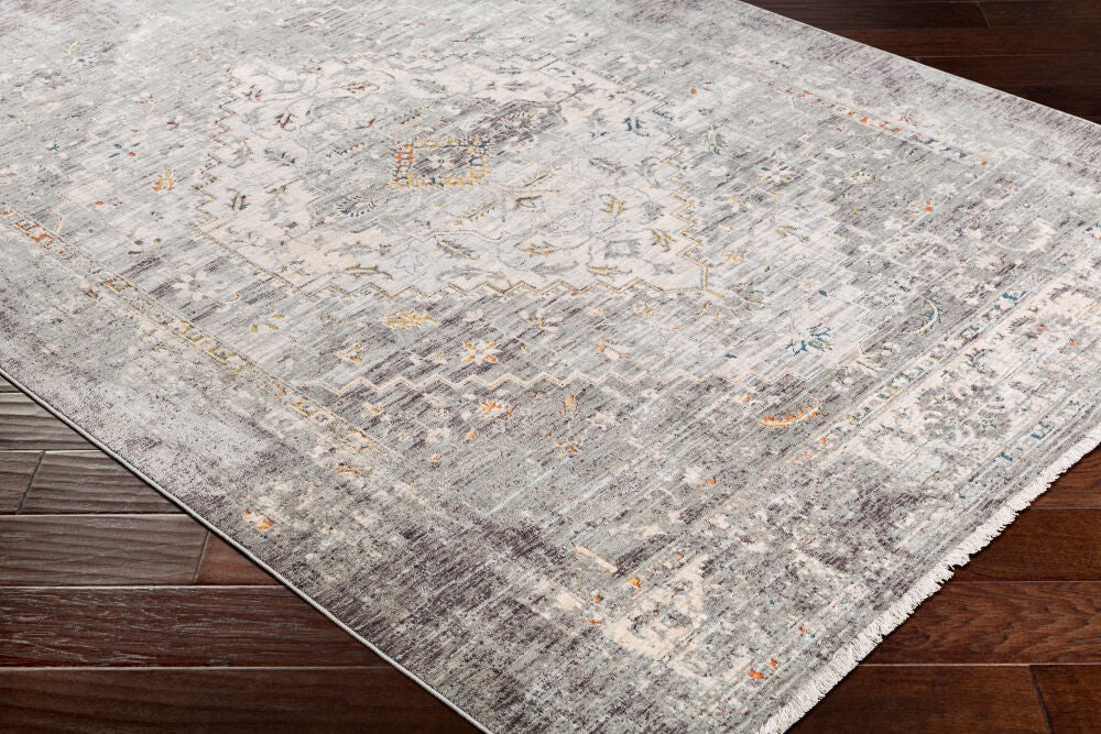 Presidential Blue/Wheat Machine Woven Rug PDT-2311 - corner