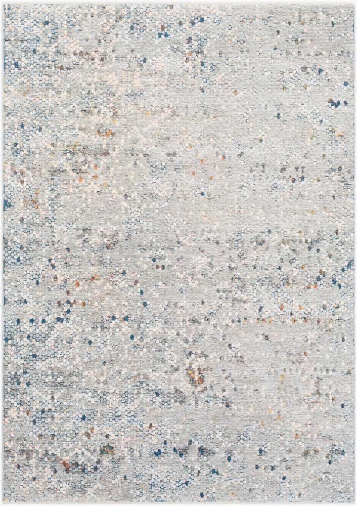 Presidential Deep Teal/Wheat Machine Woven Rug - 3'3" x 10'