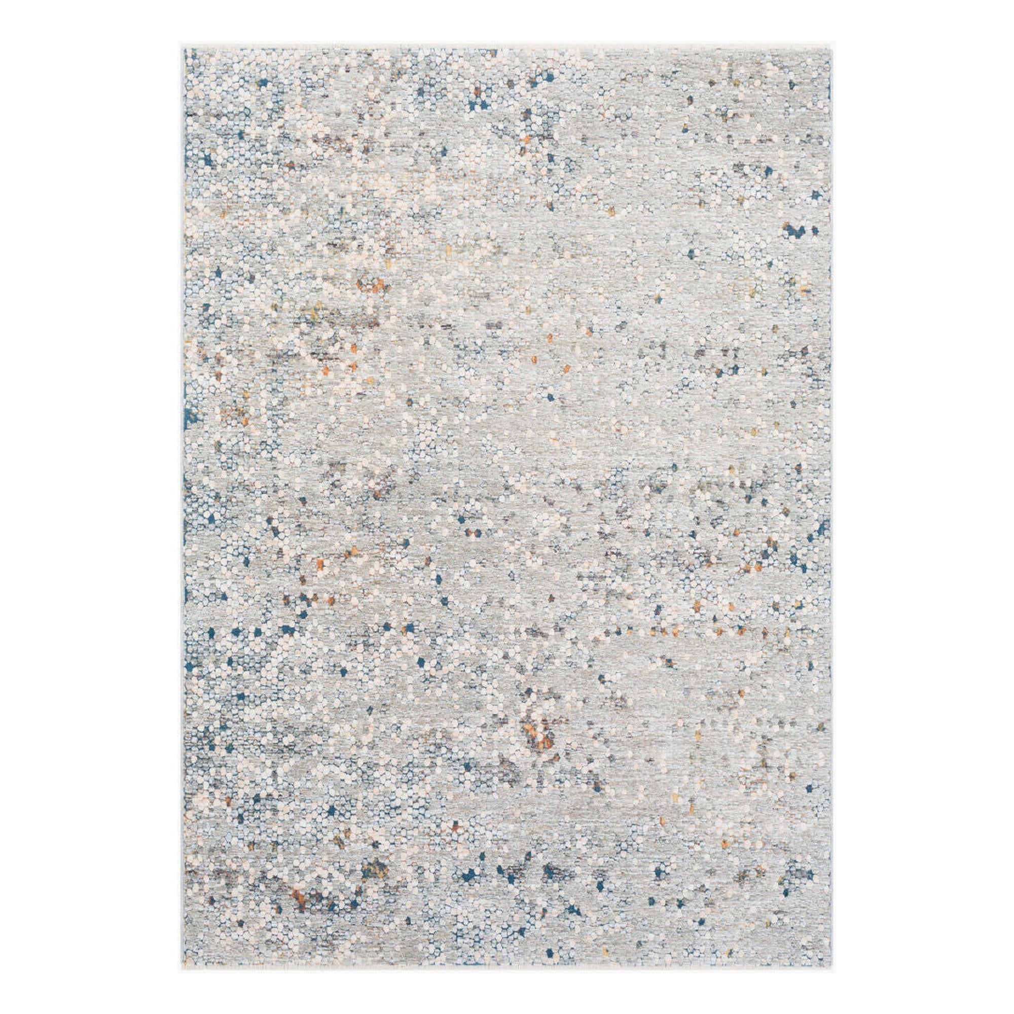 Presidential Deep Teal/Wheat Machine Woven Rug - 3'3" x 10'