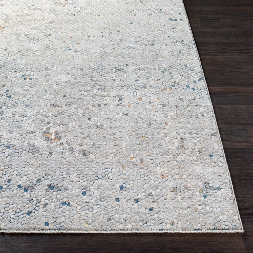 Presidential Deep Teal/Wheat Machine Woven Rug - front