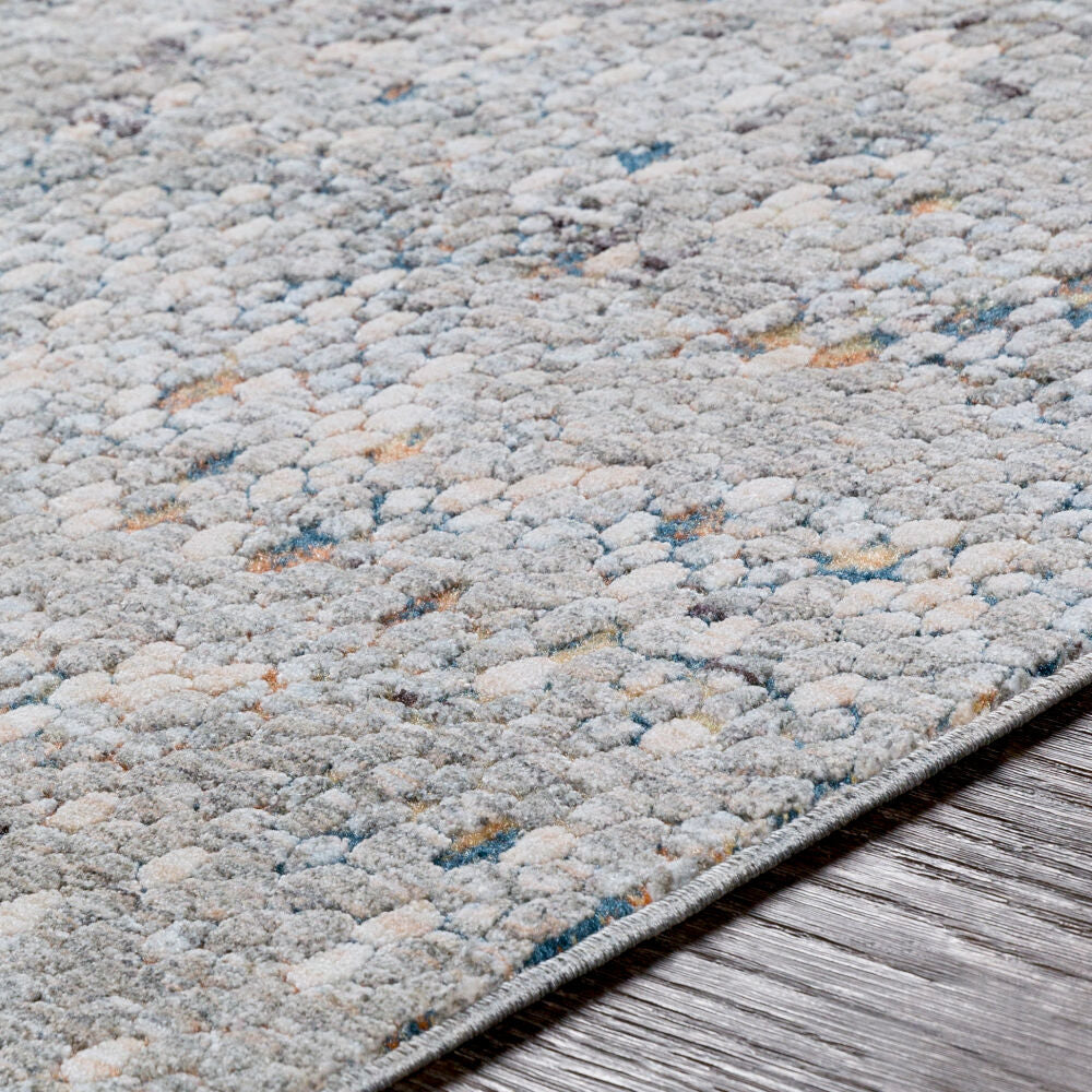 Presidential Deep Teal/Wheat Machine Woven Rug - texture