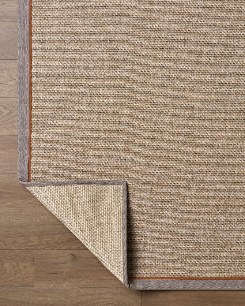 Paragon Brown/Tan Machine Woven Rug - fold