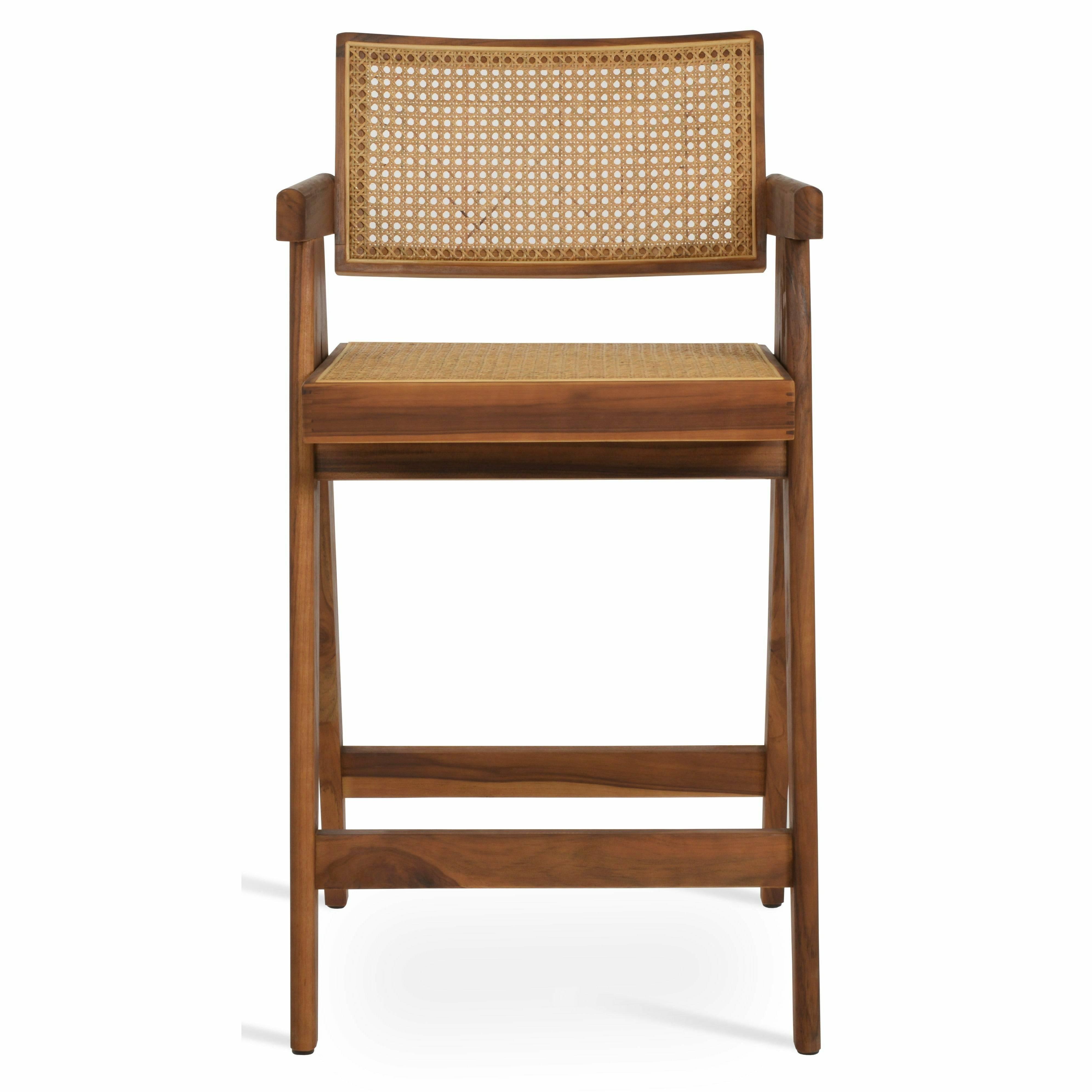 Pierre J Stool Teak Full Wicker