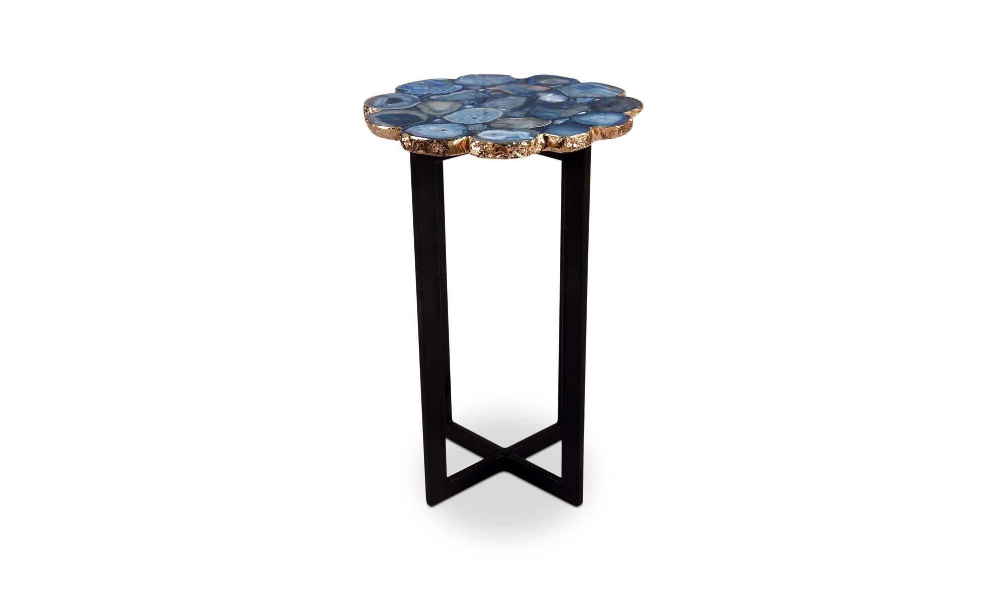 Azul Agate Accent Table Blue by Moe's Home Collection - view 8