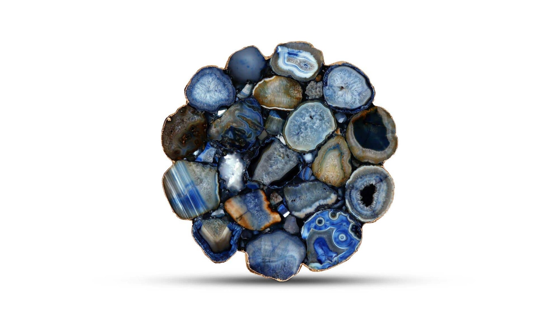 Azul Agate Accent Table Blue by Moe's Home Collection - view 9
