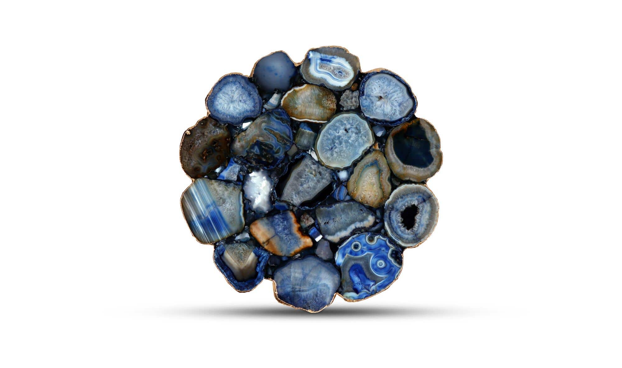 Azul Agate Accent Table Blue by Moe's Home Collection - view 9