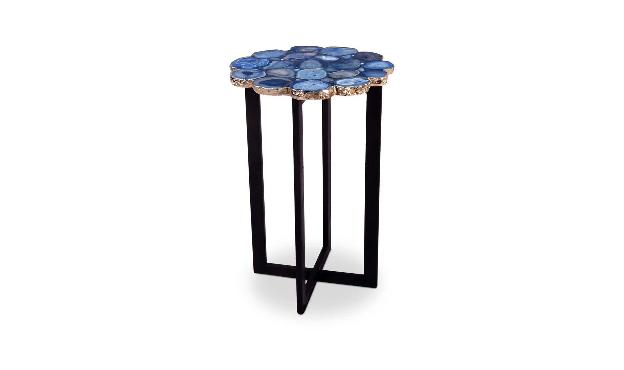 Azul Agate Accent Table Blue by Moe's Home Collection - view 7