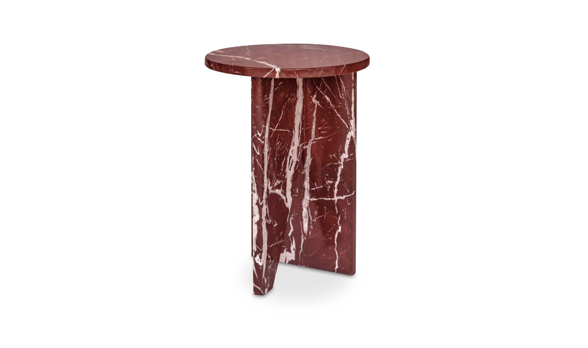 Grace Accent Table Rosso Levante Marble by Moe's Home Collection - view 8
