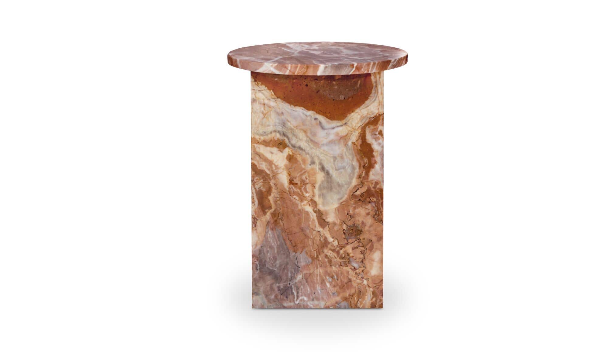 Grace Accent Table Orange Levante Marble by Moe's Home Collection - view 8
