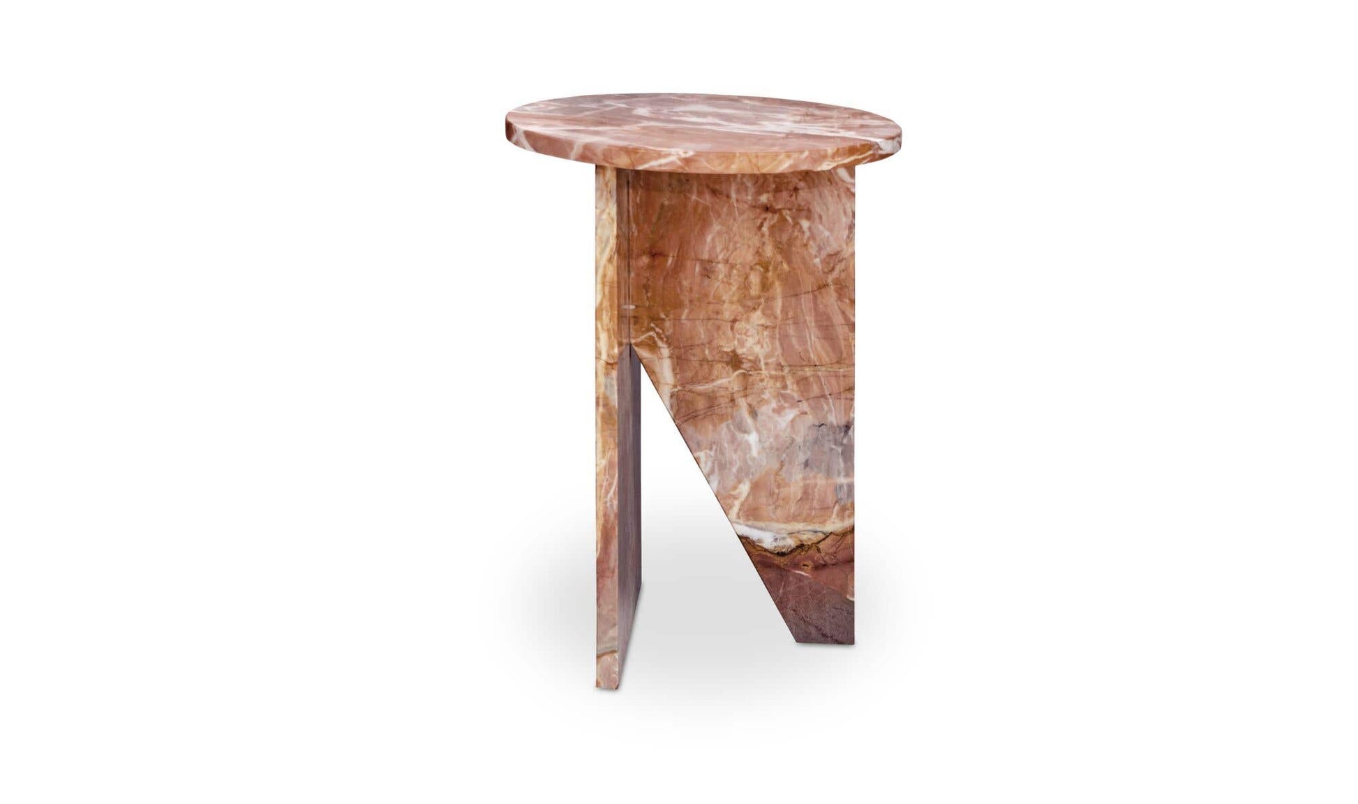 Grace Accent Table Orange Levante Marble by Moe's Home Collection - view 7