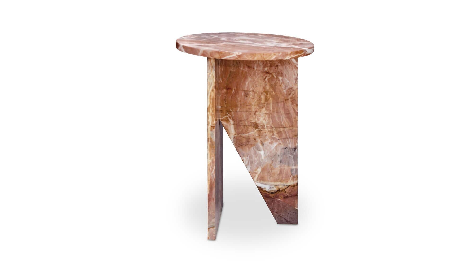 Grace Accent Table Orange Levante Marble by Moe's Home Collection - view 7