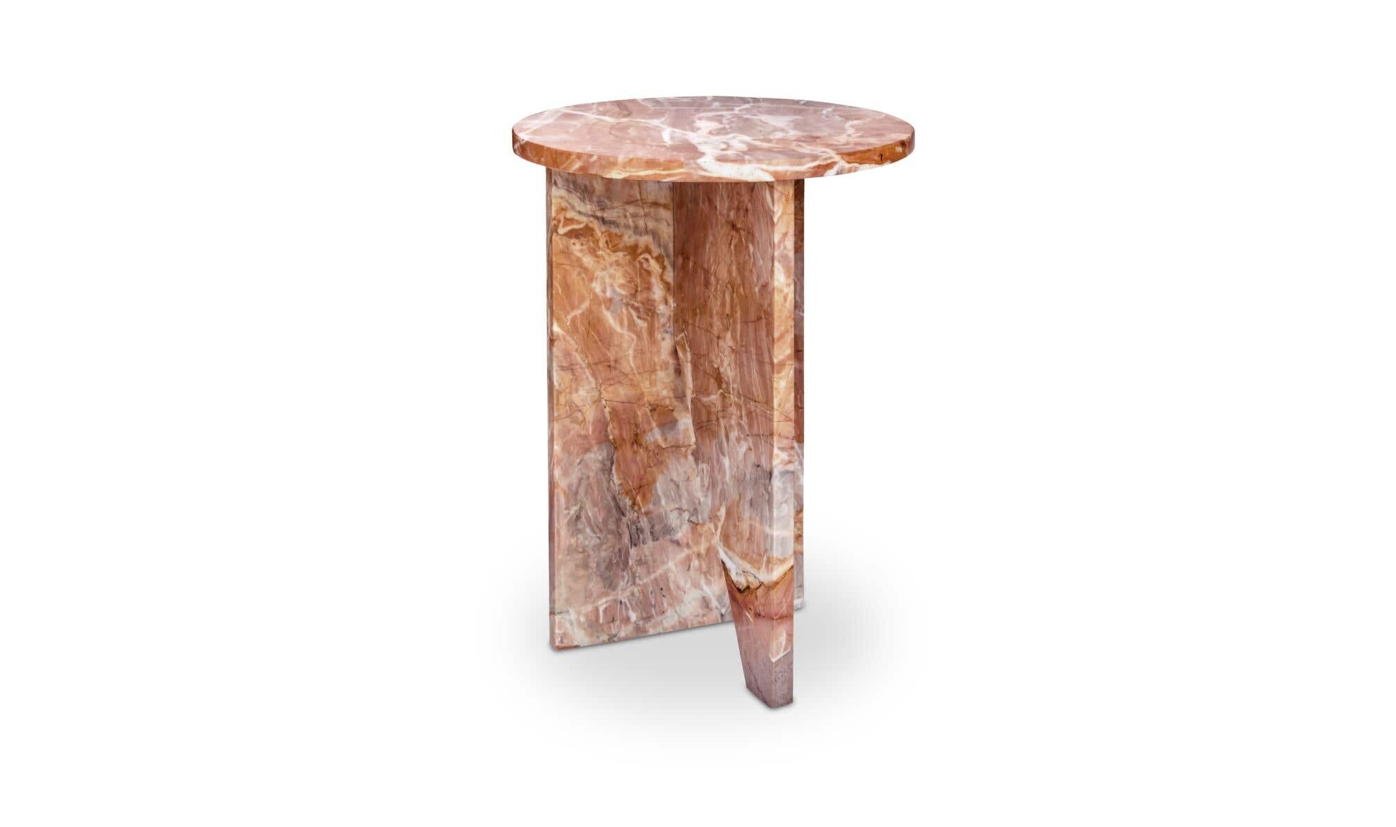 Grace Accent Table Orange Levante Marble by Moe's Home Collection - view 9