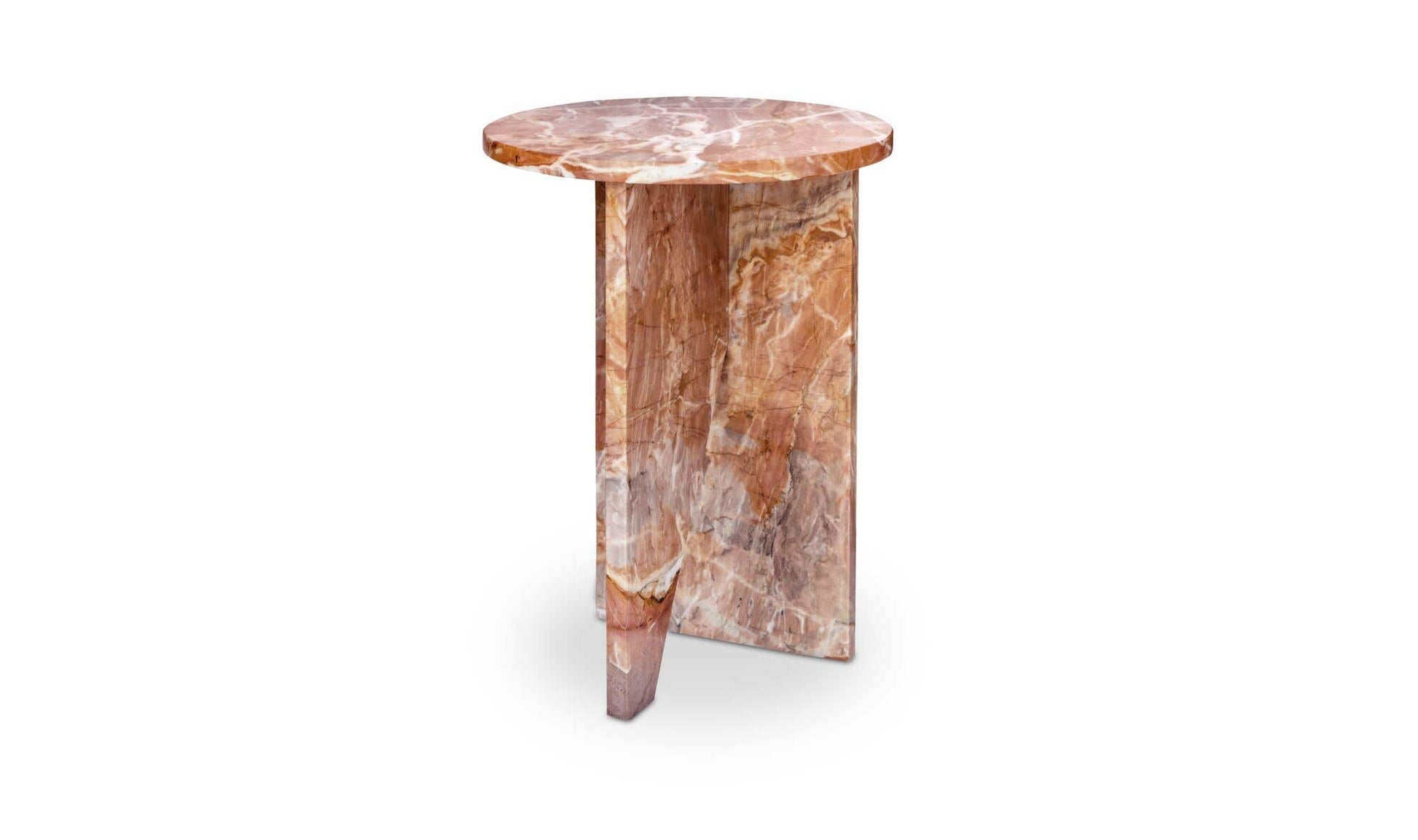 Grace Accent Table Orange Levante Marble by Moe's Home Collection - view 5