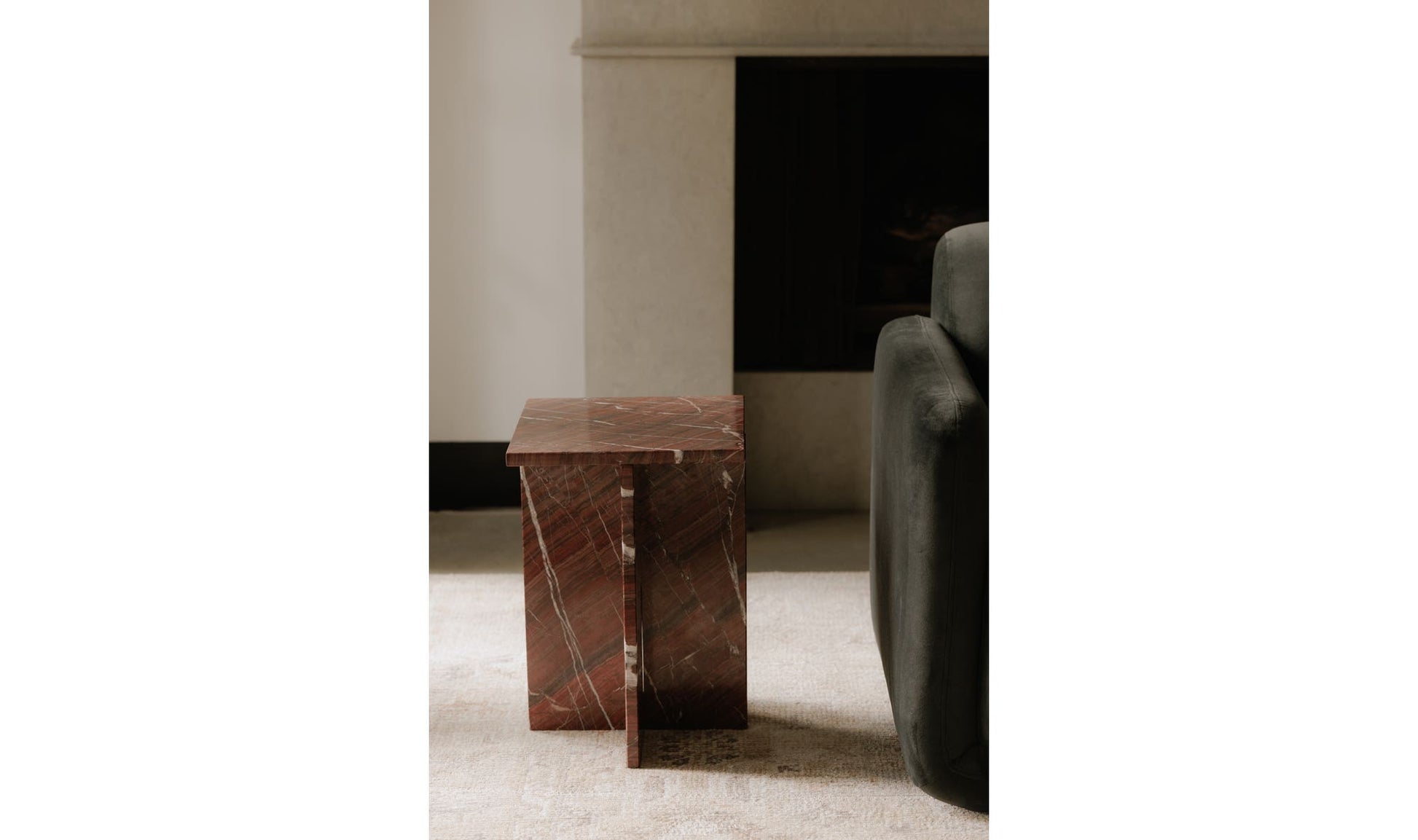 Blair Accent Table Rosso Levanto Marble by Moe's Home Collection - view 5