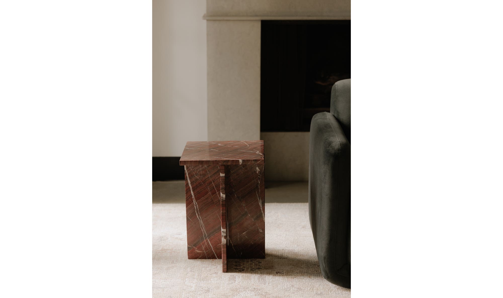 Blair Accent Table Rosso Levanto Marble by Moe's Home Collection - view 5