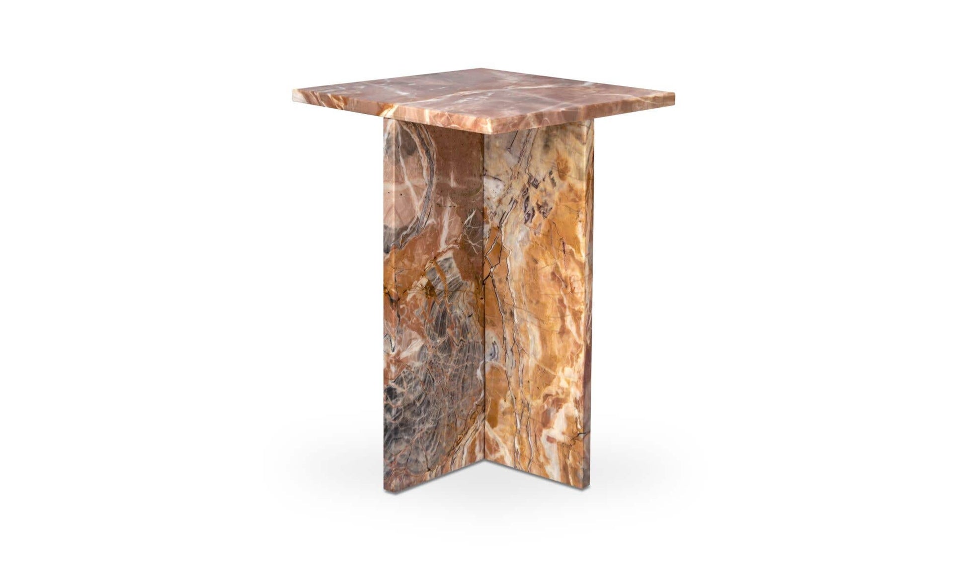 Blair Accent Table Orange Levante Marble by Moe's Home Collection - view 13